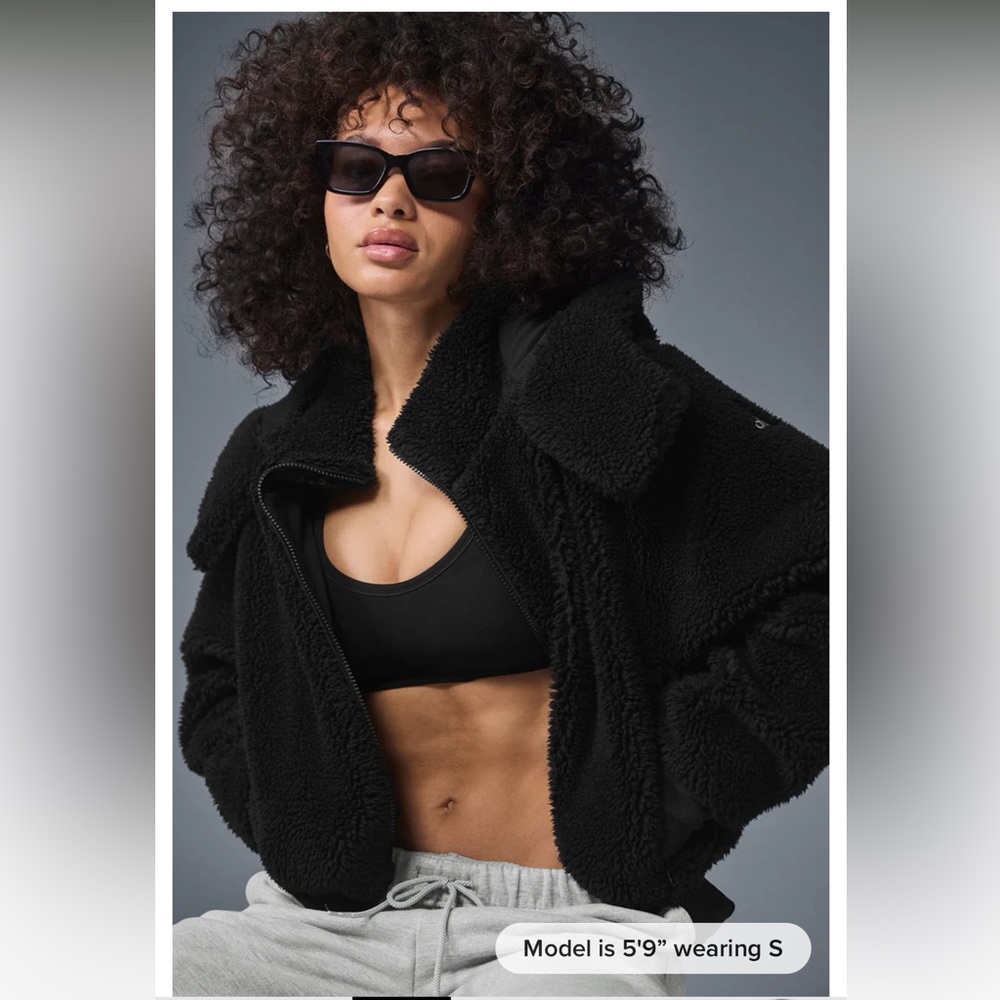 ALO Yoga Black Teddy Jacket
